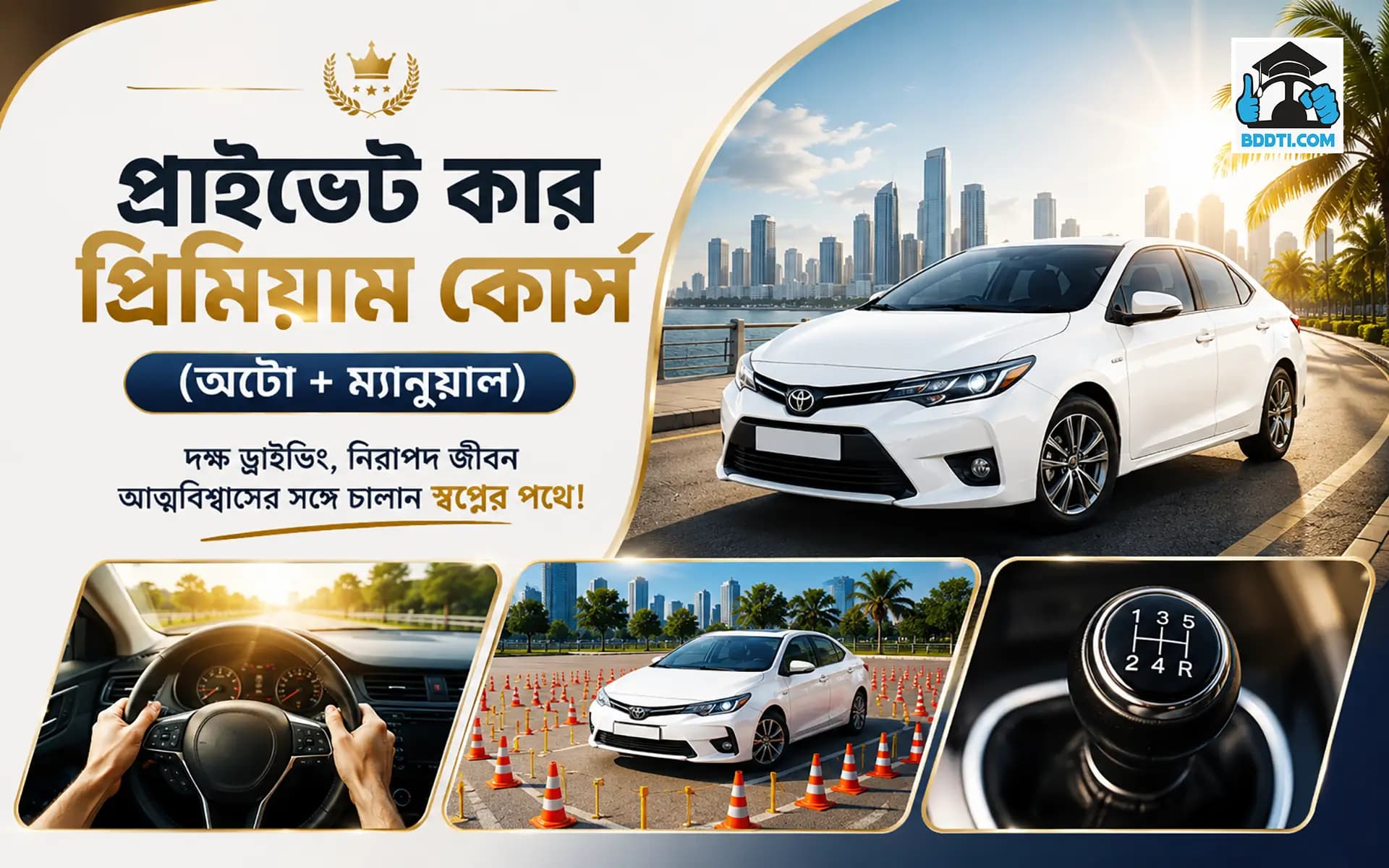 প্রাইভেট কার প্রিমিয়াম কোর্স (অটো+ম্যানুয়াল)